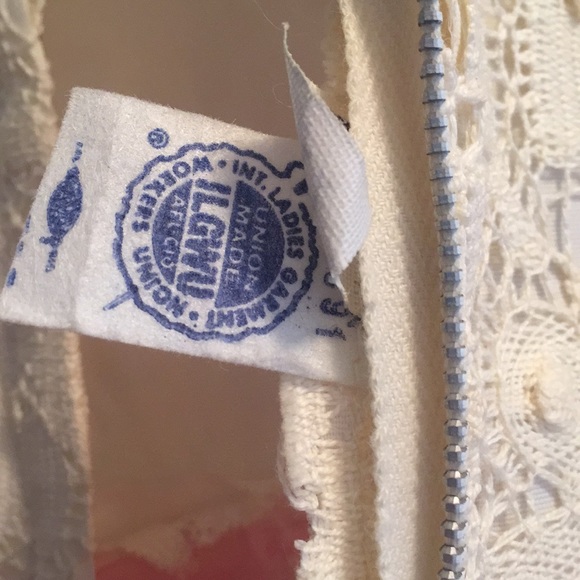 Vintage bridesmaid dress light pink and ivory lace - Picture 4 of 7